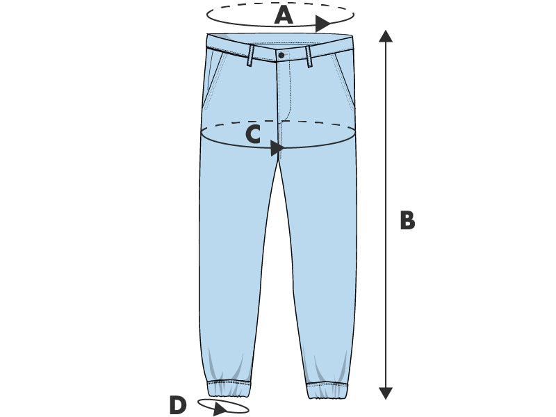 Size Chart - Jogger Pants 28